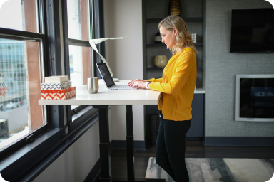 Woman working at desk